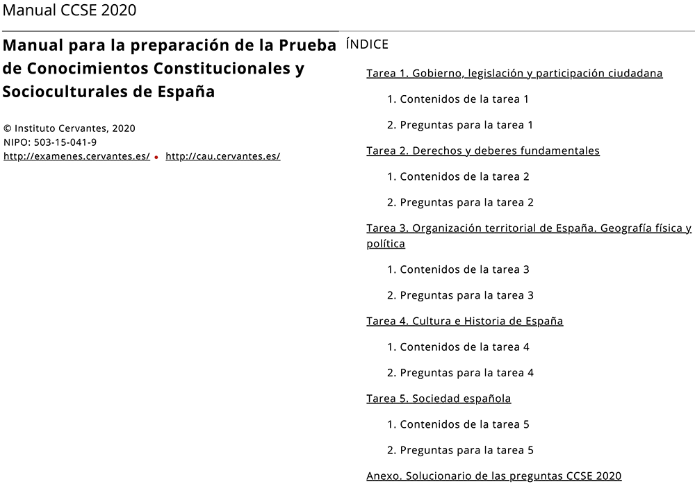 Examen CCSE preguntas y soluciones