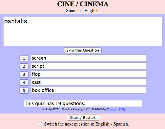 Escuela Mediterraneo Barcelona Spanish course Cine